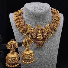 bold bridal temple necklace set south