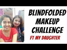 blindfolded makeup challenge ft my