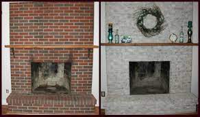 Brick Fireplace Makeover Before And