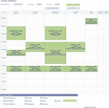 College Class Schedule Template Template Business
