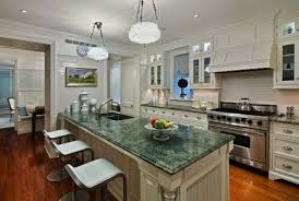 green kitchen countertops