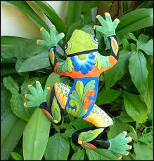 Frog Outdoor Metal Art Garden Art Plant