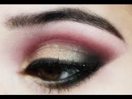 glamorous red gold makeup bollywood