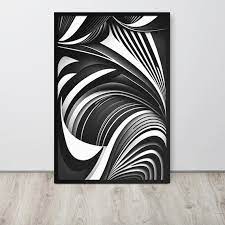 Black White Abstract Contemporary