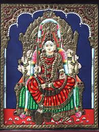 samayapuram mariamman tanjore painting