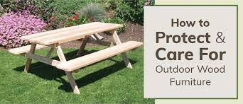 care for outdoor wood furniture
