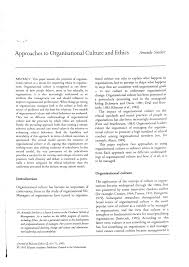 pdf approaches to organizational culture and ethics pdf approaches to organizational culture and ethics