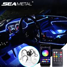12v Car Ambient Light Interior Car Led Strip Lights Auto Decoration Neon Light Waterproof Rgb Led Strip Car Styling Accessorie Decorative Lamp Aliexpress