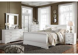 Since the bed is the centerpiece of the room, make a statement with a frame or headboard in unexpected materials: Anarasia White Bedroom Dresser W Mirror Langlois Furniture Muskegon Mi