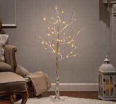 Light Up Led Faux White Birch Trees
