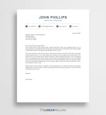 free modern cover letter for word