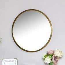 extra large round gold framed wall