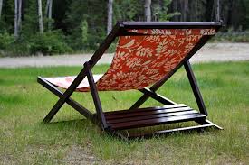 Wood Folding Sling Chair Deck Chair Or