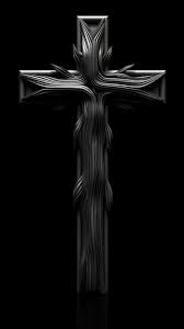 3d rendering of cross on black background