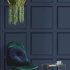 Holden Modern Faux Wood Panel Navy Non
