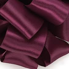 Offray Double Face Satin 275 Wine 100 Yards 5 Widths