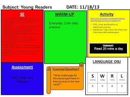 Young Readers 8th Lesson Plans Teachers Miss Van Syoc Ppt