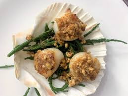 pan fried scallops with shire and