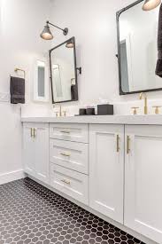 75 black and white tile bathroom with