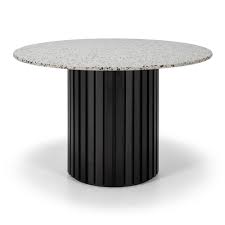 Lounge & living room furniture(138). Terrazzo Round Table With Black Base Lounge Living