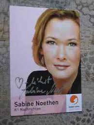Bild: Kabel1 Fernsehmoderatorin Sabine Noethen - handsigniertes Autogramm!