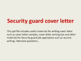 School Security Guard Cover Letter   Resume Templates 