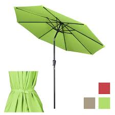 A patio umbrella is a trusted comrade that lets you take full advantage of the shining sun without drenching yourself under the heat. 9 Ft Tilting Outdoor Patio Umbrella 220g Yarn Dyed Canopy Uv50 The Diy Outlet
