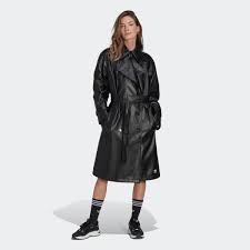 Centre Stage Faux Leather Trench Coat