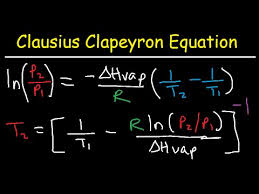 Clausius Clapeyron Equation Examples