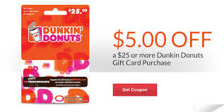 dunkin donuts gift card purchase