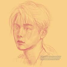 Taehyung requested by a friend more of my artworks (mostly bts fanarts cause i'm a trash lol): Bts Jin Sketch Fanart By Elilian On Deviantart