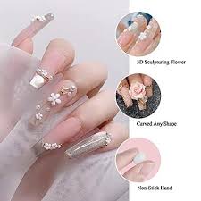 3d gel nail art carved gel