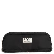 nyx black small double zipper makeup