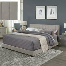 Some bed frames with headboards offer functionalities as well, helping your bedtime become more this contemporary padded bed frame comes with soft upholstered linen that goes well with a range. King Size Contemporary Beds Bed Frames For Sale In Stock Ebay