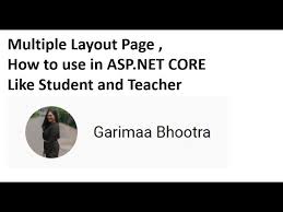multiple layout page in asp net core
