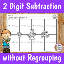 Worksheet #1 worksheet #2 worksheet #3 worksheet #4 worksheet #5 worksheet #6. Double Digit Subtraction Without Regrouping Worksheets By The No Prep Teacher