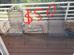 Iron Patio Chairs And Table For In