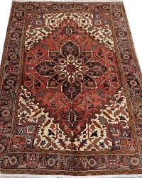 6x9 brown heriz hand knotted persian