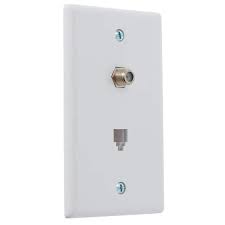 Coaxial Phone Jack Wall Plate