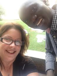 A Selfie with Alan, soon to be Pharmacist, overlooking Mulago Hospital courtyard. - 8-28-14-alan-and-kb-at-mulago