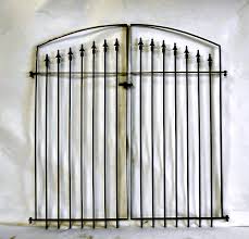 Wrought Iron Double Swing Yard Gates Antique Style Stakes 5 X 5