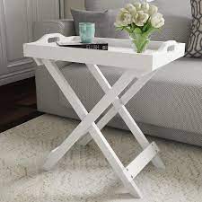 Wooden Folding End Table