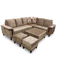 5 seater l shaped luxury sofa set with