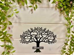 Personalized Family Tree Wall Art Metal