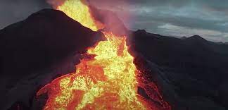 drone gets destroyed by active volcano