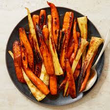 honey roasted carrots and parsnips
