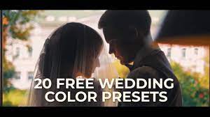 20 free cinematic wedding color presets