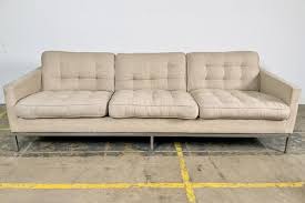 Florence Knoll 3 Seat Tufted Sofa On