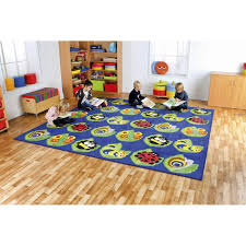 back to nature square bug placement rug