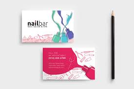 nail salon business card template in